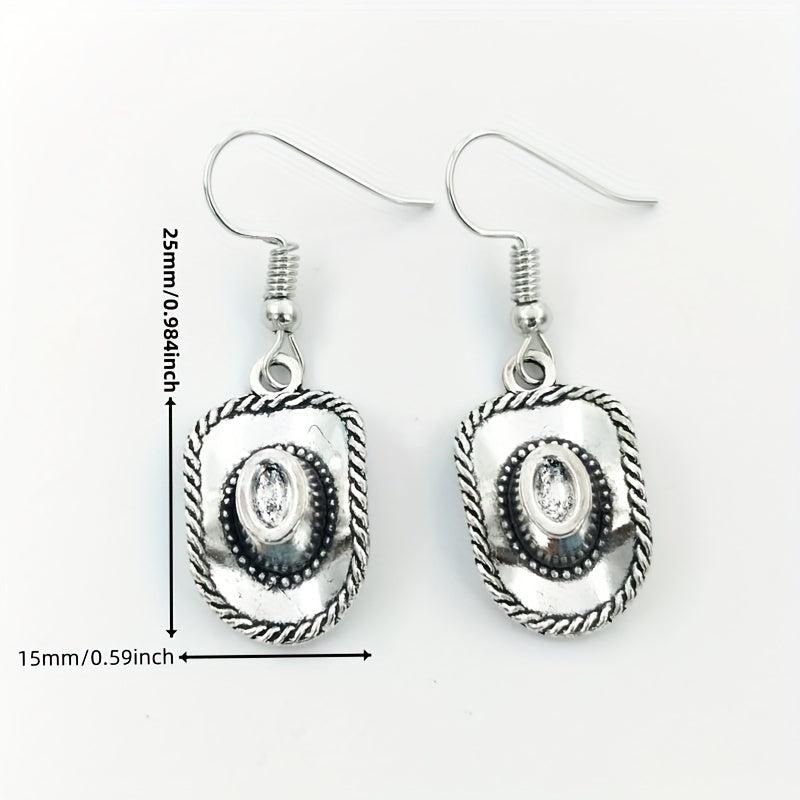 Western Cowboy Series Earrings Vintage Alloy Earrings