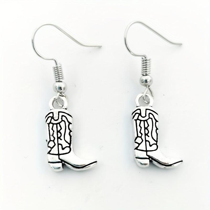 Western Cowboy Series Earrings Vintage Alloy Earrings