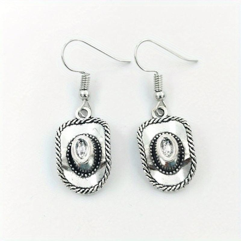 Western Cowboy Series Earrings Vintage Alloy Earrings