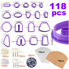 Polymer Clay Cutter Earring Hook Jewelry DIY Mold Set