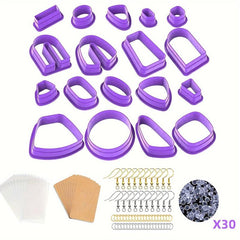 Polymer Clay Cutter Earring Hook Jewelry DIY Mold Set
