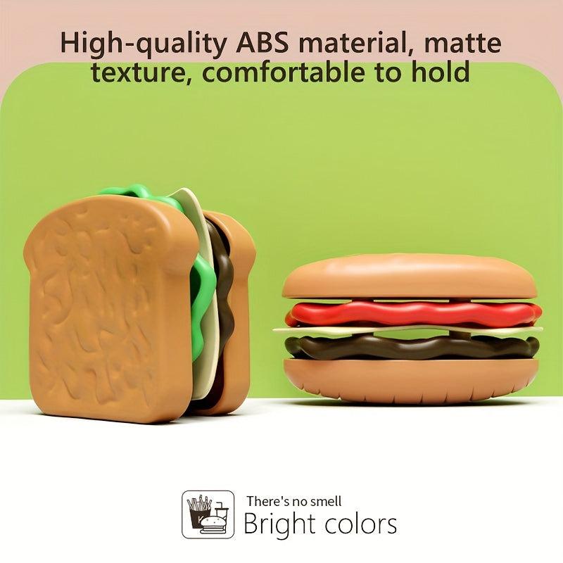 Detachable Snack Hamburger Pretend Toy Play House Food Sets For Kids Kitchen Toy