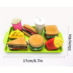 Detachable Snack Hamburger Pretend Toy Play House Food Sets For Kids Kitchen Toy