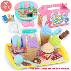 Mini Supermarket Cash Register & Shopping Cart Set