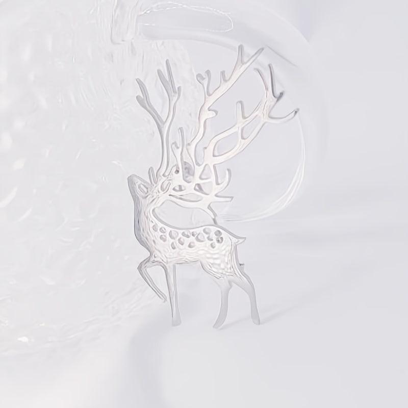 Elk Stainless Steel Jewelry Brooch for Parties Nightclubs Men and Women