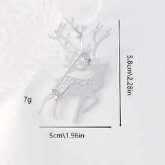 Elk Stainless Steel Jewelry Brooch for Parties Nightclubs Men and Women