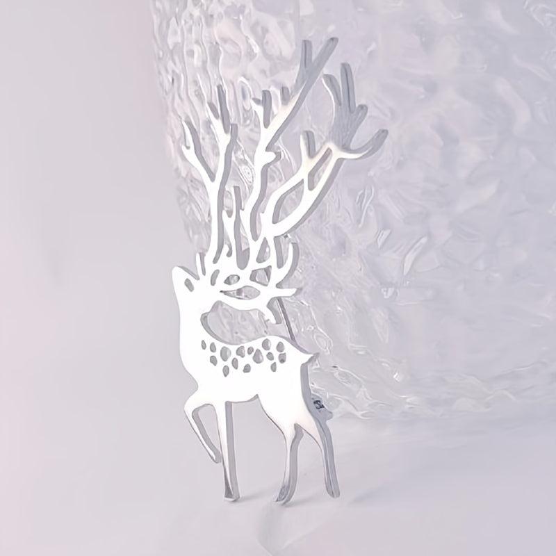 Elk Stainless Steel Jewelry Brooch for Parties Nightclubs Men and Women