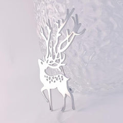 Elk Stainless Steel Jewelry Brooch for Parties Nightclubs Men and Women
