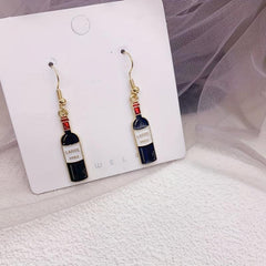Asymmetrical Wine Glass Alloy Earrings
