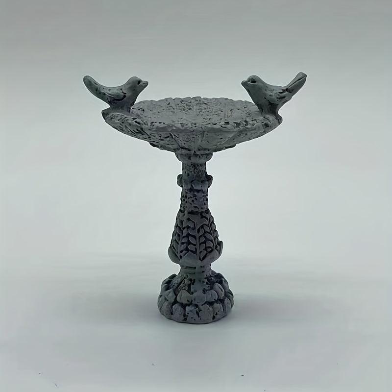 Mini Resin Bird Bath Fountain Dollhouse