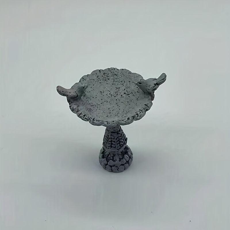 Mini Resin Bird Bath Fountain Dollhouse
