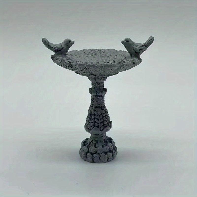 Mini Resin Bird Bath Fountain Dollhouse