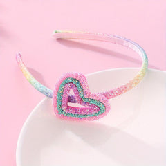 Sequined Rainbow Kids Headband Glitter Bow Decor Headband