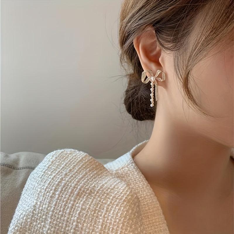 Fireworks Inspired Diamond and Pearl Earrings Set