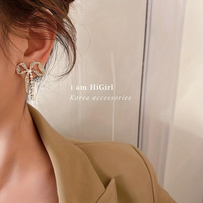 Fireworks Inspired Diamond and Pearl Earrings Set