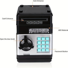 Electronic Piggy Bank ATM Cash Coin Can for Kids
