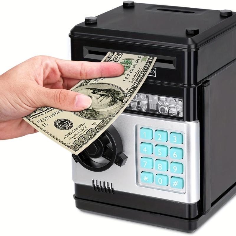 Electronic Piggy Bank ATM Cash Coin Can for Kids
