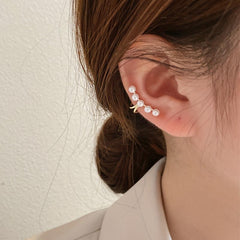 Pearl Ear Clip Women's No Piercing Ear Bone Clip Earrings