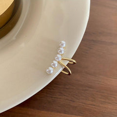 Pearl Ear Clip Women's No Piercing Ear Bone Clip Earrings