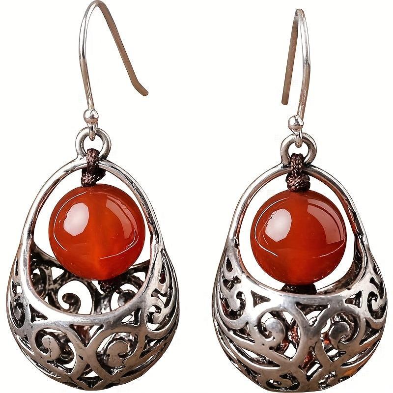 Stylish Retro Agate Earrings - Ideal Gift for Her