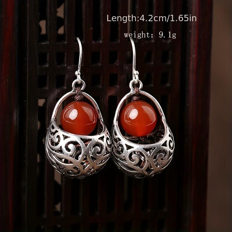 Stylish Retro Agate Earrings - Ideal Gift for Her