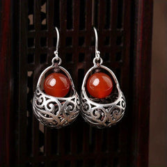 Stylish Retro Agate Earrings - Ideal Gift for Her