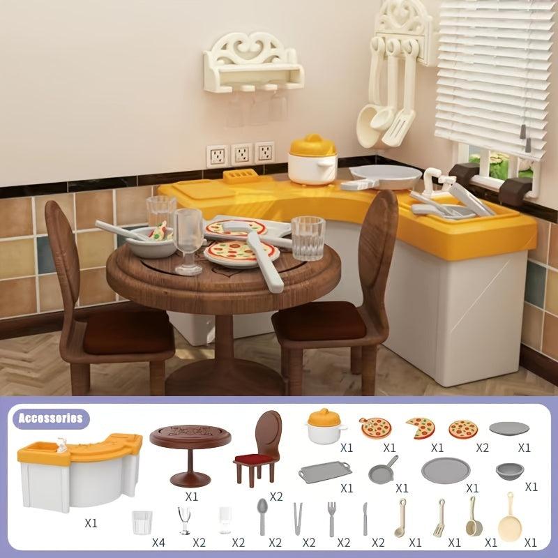 Girl's Mini Play House DIY Birthday Gift Doll House Role Play