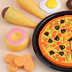 Kids Toy Mini House Burger Potatoes Fried Western Kitchen Set