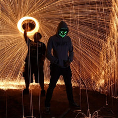 Poptrend Halloween Mask LED Light Up Mask For Cosplay