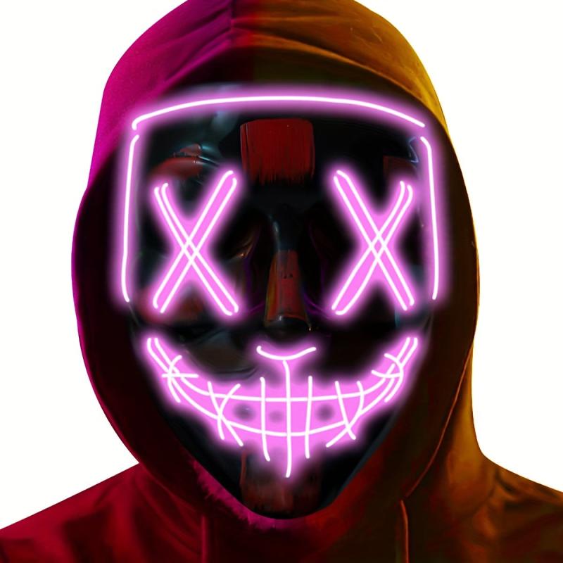 Poptrend Halloween Mask LED Light Up Mask For Cosplay