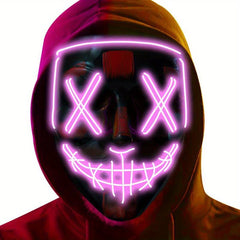 Poptrend Halloween Mask LED Light Up Mask For Cosplay