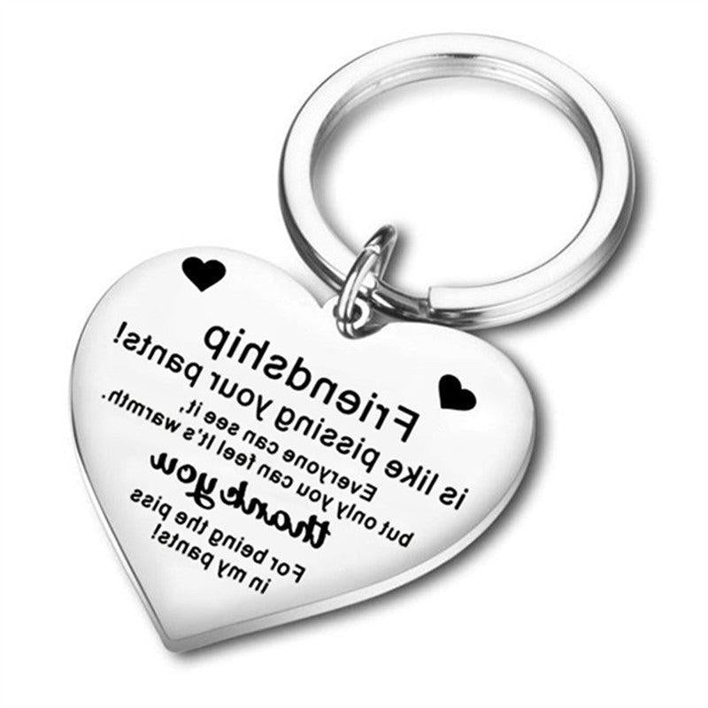 Heart Key Chain Stainless Steel Gift