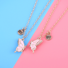 2pcs Butterfly Necklace Magnet BFF Pendant Hot Selling