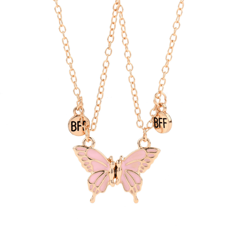 2pcs Butterfly Necklace Magnet BFF Pendant Hot Selling
