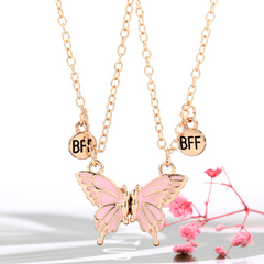 2pcs Butterfly Necklace Magnet BFF Pendant Hot Selling