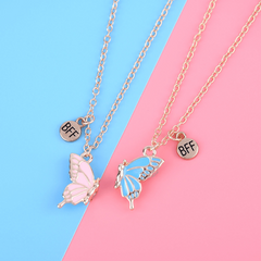 2pcs Butterfly Necklace Magnet BFF Pendant Hot Selling