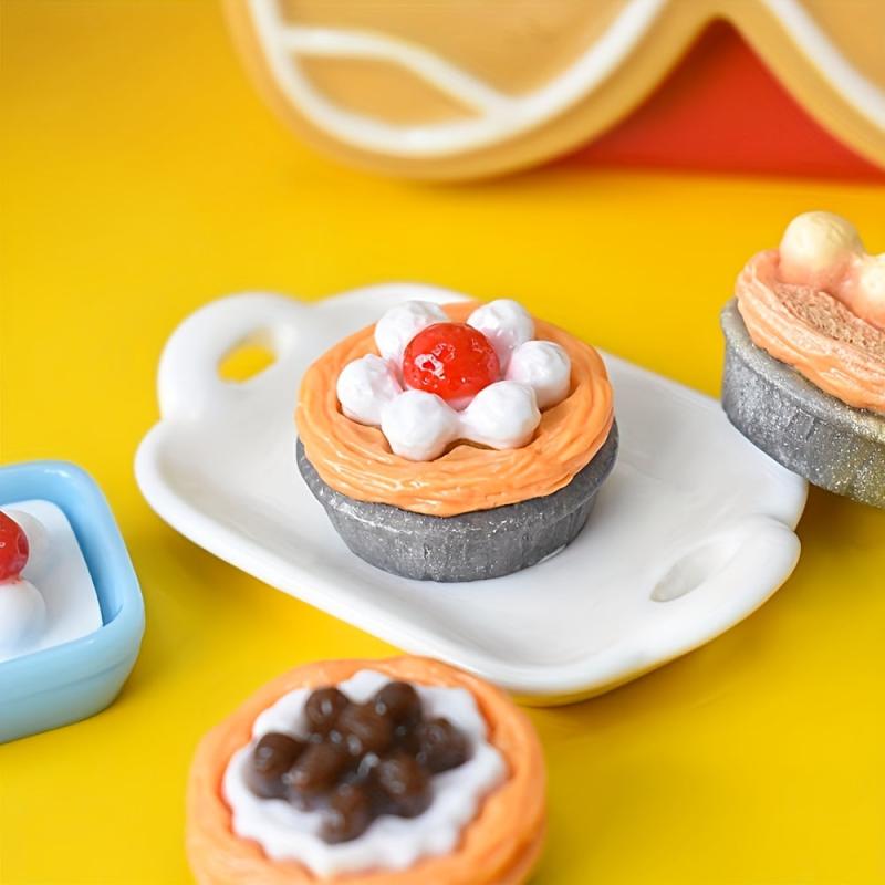 10pcs Simulative Food Play DIY Toys For Children Egg Tart Toys Kitchen Toys