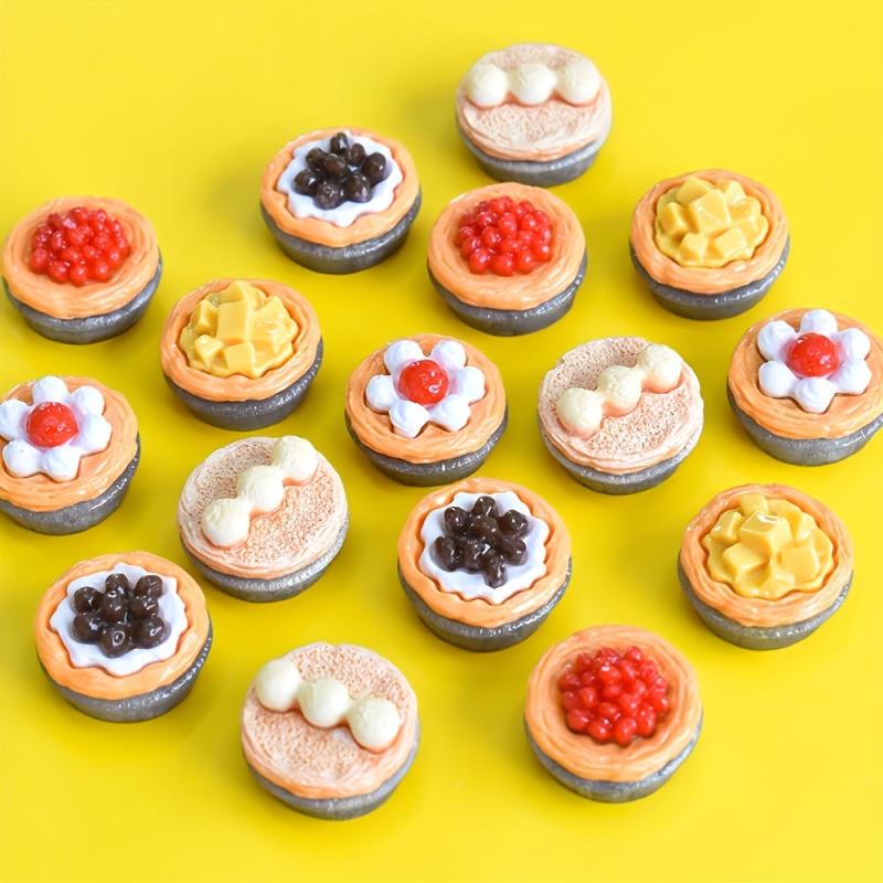 10pcs Simulative Food Play DIY Toys For Children Egg Tart Toys Kitchen Toys