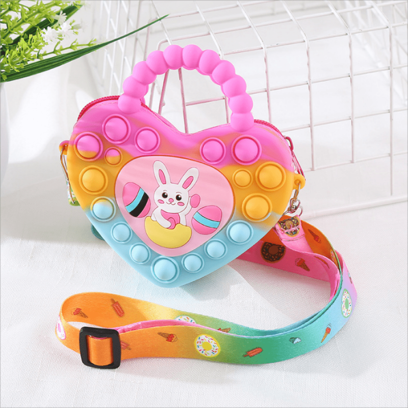 Cartoon Rabbit Coin Purse Silicone Crossbody Bag