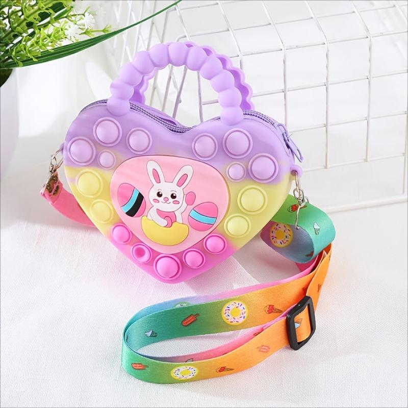 Cartoon Rabbit Coin Purse Silicone Crossbody Bag