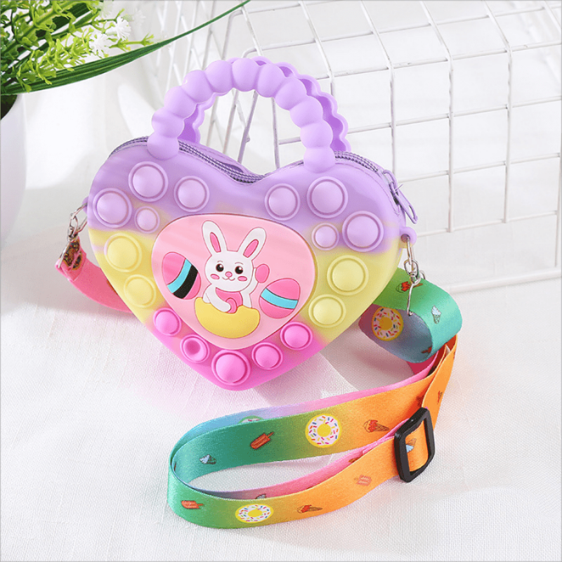 Cartoon Rabbit Coin Purse Silicone Crossbody Bag