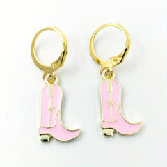 Western Cowgirl Boots Earrings