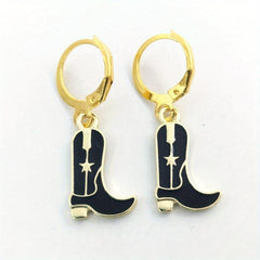Western Cowgirl Boots Earrings