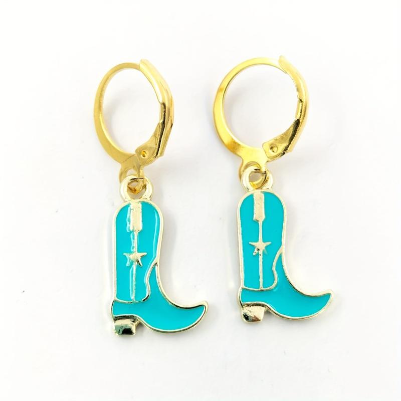 Western Cowgirl Boots Earrings