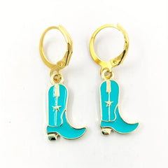 Western Cowgirl Boots Earrings