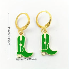 Western Cowgirl Boots Earrings