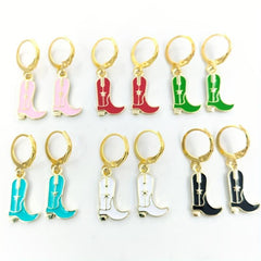 Western Cowgirl Boots Earrings