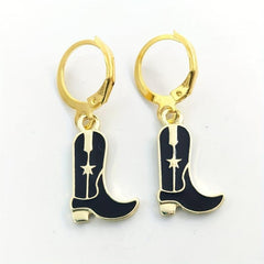 Western Cowgirl Boots Earrings