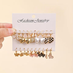 Butterfly Checkerboard Pearl Earrings for Any Occasion