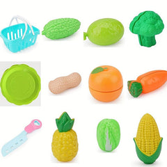 Christmas Play House Toys Fruit Cut And Chopped Music Kitchen Set